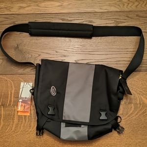 Small Black Timbuk2 Messenger Bag With Gray Stripe
